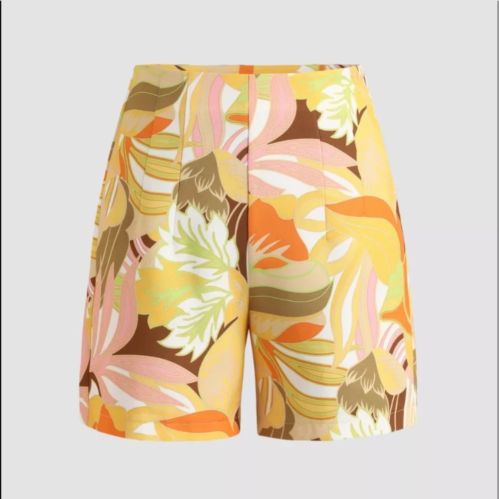 NWT Floral Shorts High Wasted Size XL